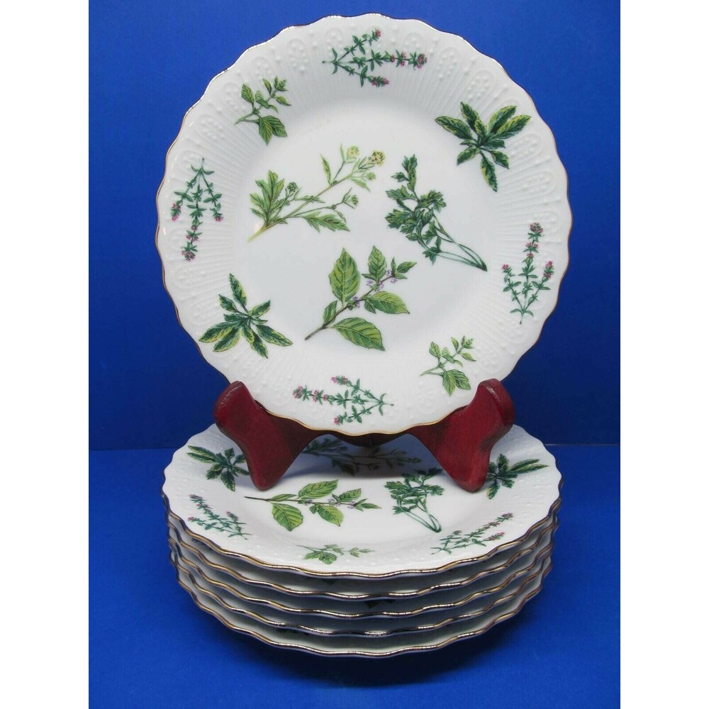 Herbs De Provence Andrea By Sadek Japan 8 3/4" Salad Plates Bundle of 6